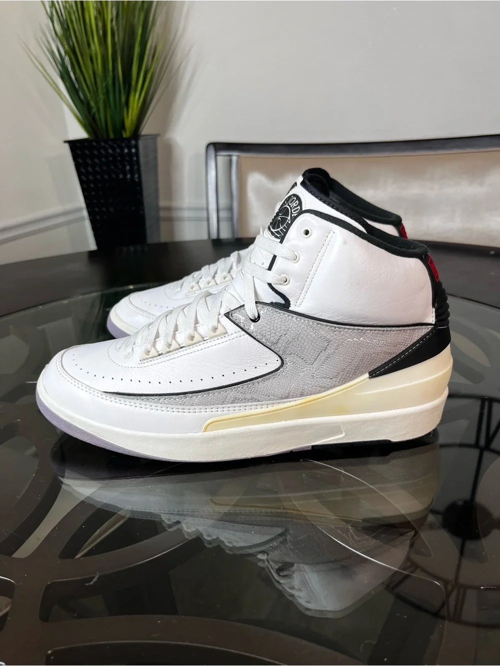 Nike Mens Air Jordan 2 Retro Python White Black Sail Sz 13